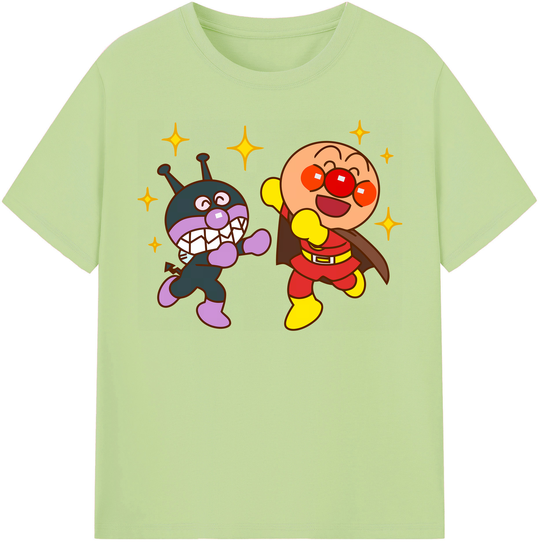 （画像用） アンパンマン Anpanman 綿100％半袖Tシャツ（フロントプリント）